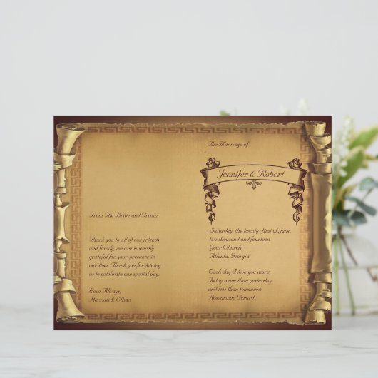 Once On a Time結婚式 プログラム (スタンド正面)