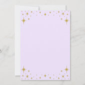 Once On a Time金ゴールドプリンセス誕生日招待状 招待状 (裏面)