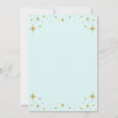 Once On a Time金ゴールドプリンセス誕生日招待状 招待状 (裏面)