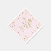 Once On a Time金ゴールドプリンセス誕生日 スタンダードカクテルナプキン (角)