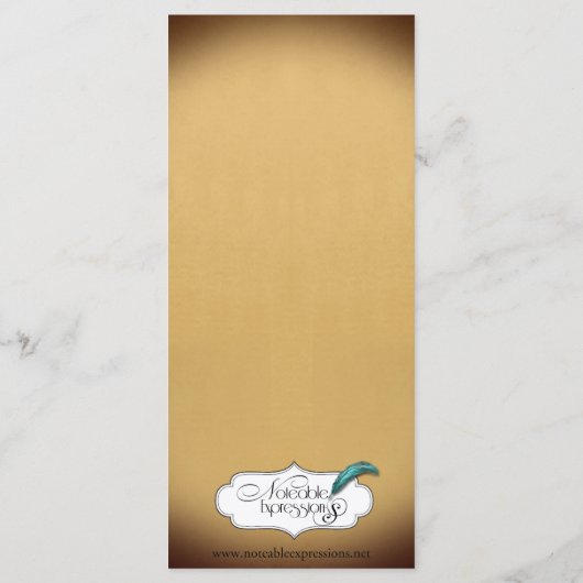 Once on a Time 結婚's Menu メニュー (裏面)