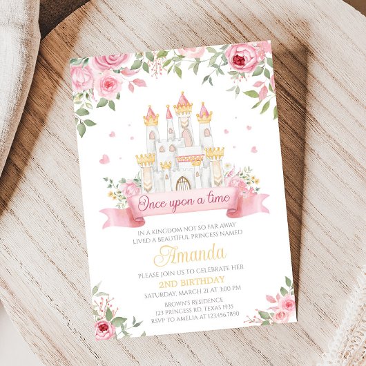 Once On A Time Birthday Party 招待状