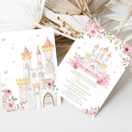 Once On A Time Birthday Party 招待状