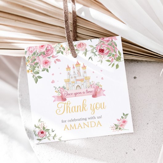 Once On a Time Birthday Party Square フェイバータグ