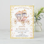 Once On a Time Carriageプリンセス10誕生日 招待状 (スタンド正面)