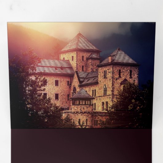 Once On a Time Fairytale Castleの写真結婚|過去記事 三つ折り招待状 (内部最初)