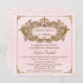 Once On a Time Girlsプリンセス誕生日パーティー 招待状 (正面/裏面)
