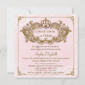 Once On a Time Girlsプリンセス誕生日パーティー 招待状 (正面)