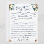 Once On A Time Love StoryブライダルLibsゲーム 招待状 (正面)