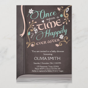 Once On a Time Storybook Baby Showerへの招待 招待状