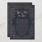 Once On A Time Storybook Baby Shower招待状 招待状 (正面/裏面)