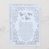 Once On A Time Storybook Baby Shower招待状 招待状 (正面/裏面)