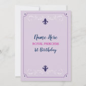 Once Opan A Time Story Book誕生日プリンセス 招待状 (裏面)