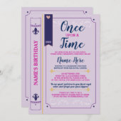Once Opan A Time Story Book誕生日プリンセス 招待状 (正面/裏面)