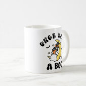 Once Upon a Boo Ghost Reading Moon Halloween コーヒーマグカップ (正面右)