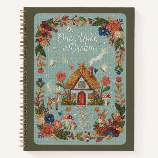 Once Upon a Dream Embroidered Cottage Journal ノートブック (正面)
