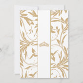 Once Upon a Sweet 16 Gold Princess Birthday 招待状 (裏面)