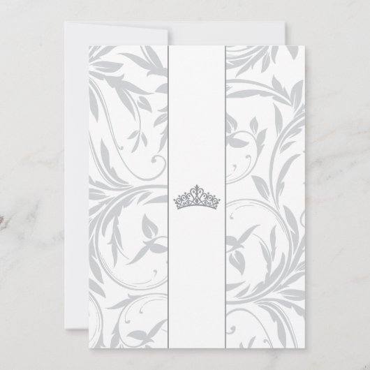 Once Upon a Sweet 16 Silver Princess Birthday 招待状 (裏面)