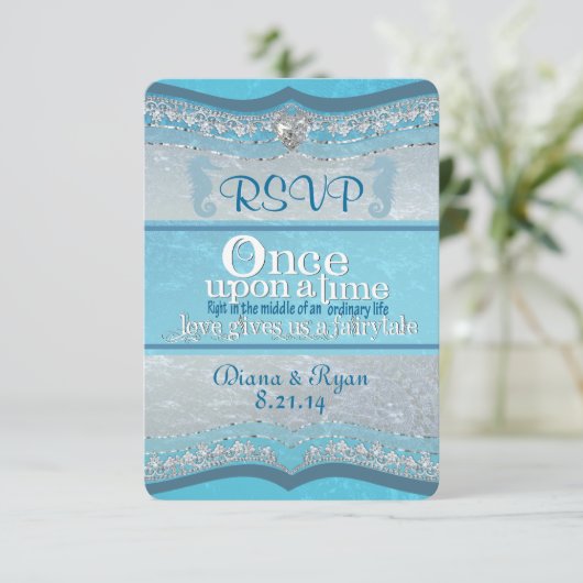 Once Upon A Time ウェディング出欠確認カード 出欠カード (スタンド正面)