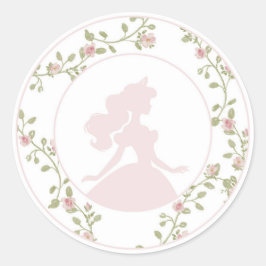 Once Upon a Time ピンクプリンセス フラワー コケット 1st ラウンドシール