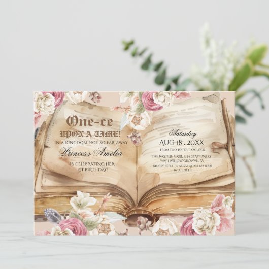 Once Upon A Time 1st Birthday Party 招待状 (スタンド正面)