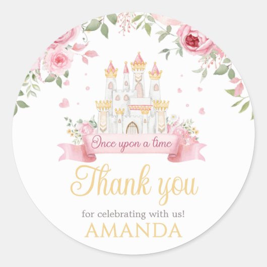 Once Upon a Time Birthday Party ラウンドシール (正面)