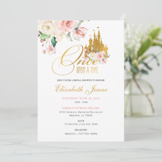 Once Upon a Time Bridal Shower Invitation 招待状 (スタンド正面)