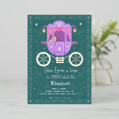 Once upon a Time Fairytale Birthday Party 箔招待状 (立ち正面)