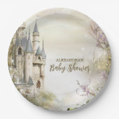 Once Upon a Time Fairytale Castle Baby Shower ペーパープレート (正面)