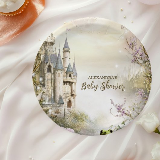 Once Upon a Time Fairytale Castle Baby Shower ペーパープレート