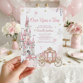 once upon a time fairytale magical royal pink 招待状