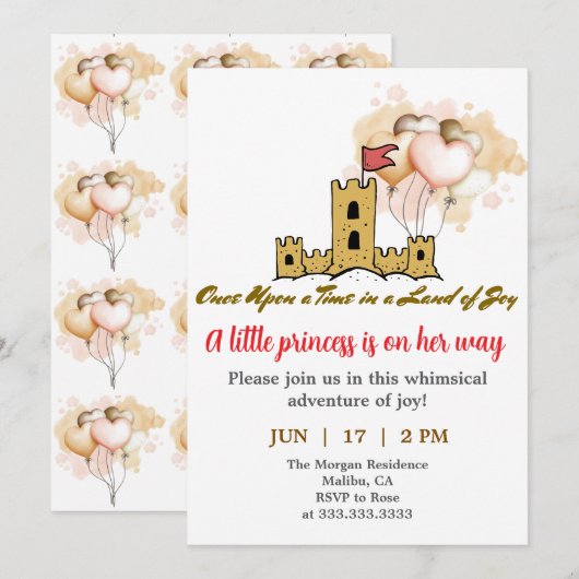 Once Upon a Time in a Land of Joy 招待状 (正面/裏面)