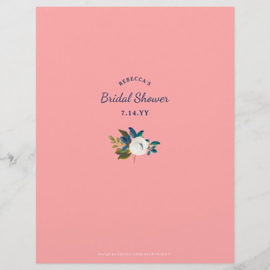 Once Upon A Time Love Story Bridal Libs Game チラシ (裏面)