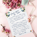 Once Upon A Time Love Story Bridal Libs Game チラシ<br><div class="desc">Bride Libs Game "Once Upon A Time" with fill in the blank prompts.


The gorgeous painted florals are by Create the Cut. Find them on Creative Market https://crmrkt.com/7WdAX,  Etsy https://www.etsy.com/shop/CreateTheCut,  and 
www.createthecut.com</div>