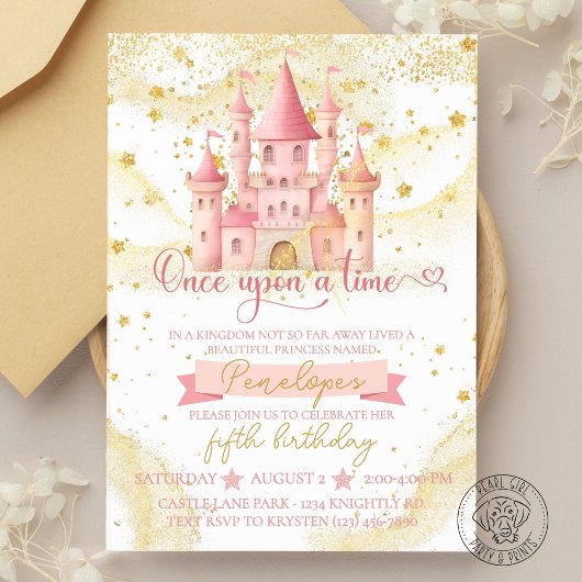 Once Upon a Time Princess Birthday Invitation 招待状