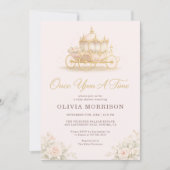 Once Upon A Time Princess Blush Pink Baby Shower 招待状 (正面)