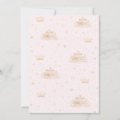 Once Upon A Time Princess Blush Pink Baby Shower 招待状 (裏面)