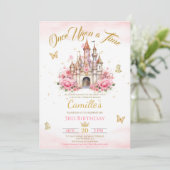 Once Upon a Time princess castle birthday  招待状 (スタンド正面)