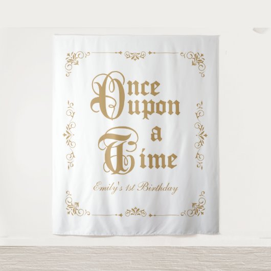 Once upon a time royal party photobooth backdrop タペストリー (正面)