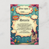 Once Upon A Time Woodland Castle Fairytale Wedding エンクロージャーカード (正面)