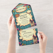 Once Upon A Time Woodland Castle Fairytale Wedding オールインワン招待状 (貼ってはがせる)