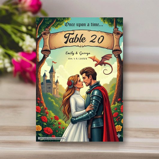 Once Upon A Time Woodland Castle Fairytale Wedding テーブルナンバー