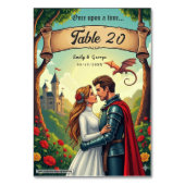 Once Upon A Time Woodland Castle Fairytale Wedding テーブルナンバー (裏面)