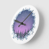 Once upon a winter dusk wall clock ラウンド壁時計 (傾斜)