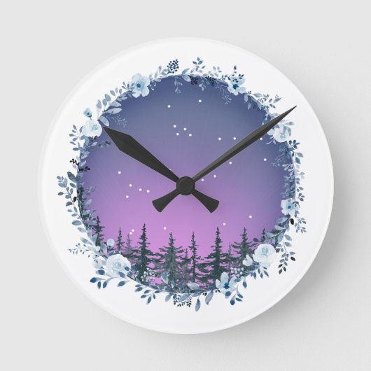 Once upon a winter dusk wall clock ラウンド壁時計 (正面)