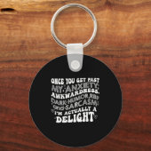 Once You Get Past My Anxiety Awkwardness Dark Humo キーホルダー (正面)