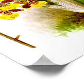 Oncidium Orchid yellow flowers orchid print no. 6 ポスター (角)