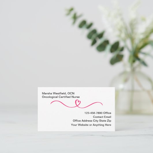 Oncological Certified Nurse Business Cards 名刺 (スタンド正面)