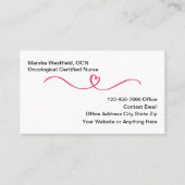 Oncological Certified Nurse Business Cards 名刺 (正面)