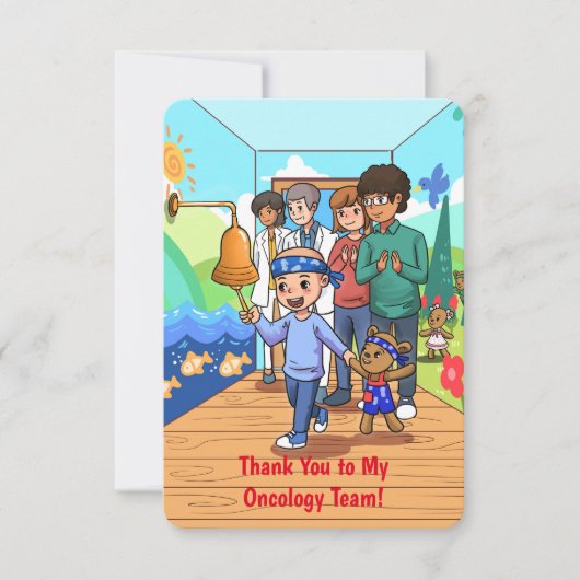 Oncologyチームノートカードに感謝 サンキューカード (正面)